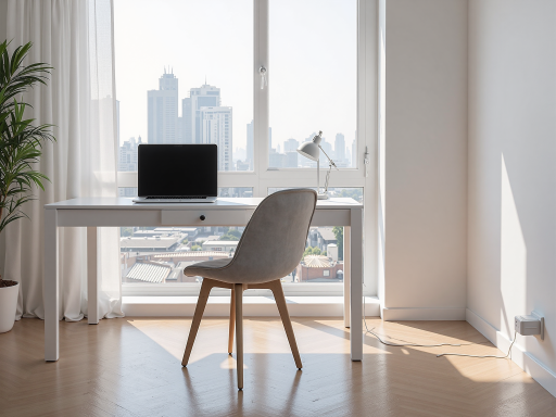 家庭办公室设计案例,功能齐全的工作空间,书桌椅配置合理,环境安静